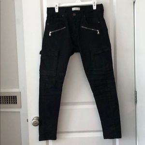 Black Skinny Zara Cargo Jeans